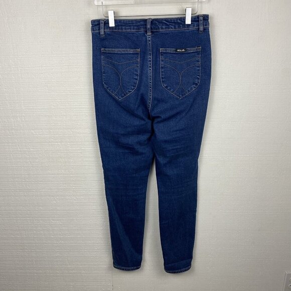 Rolla's Eastcoast Ankle Jeans 30 Womens High Rise Super Skinny Blue Stretch - Picture 3 of 9